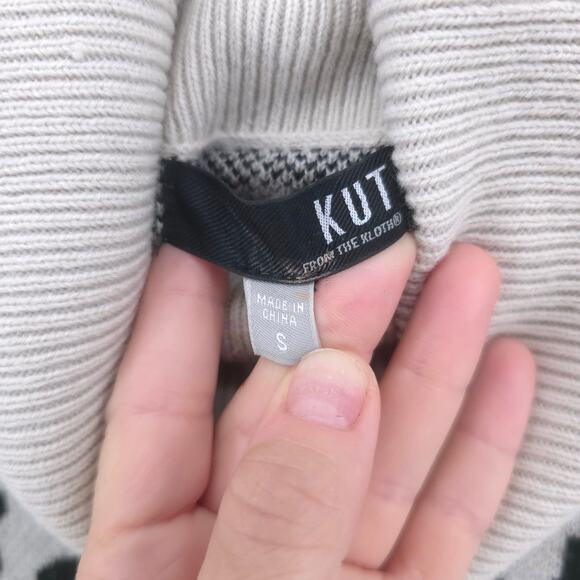 Kut from the Kloth Boxy Neutral Animal Leopard Print CowlNeck Pullover Sweater S - Picture 6 of 13